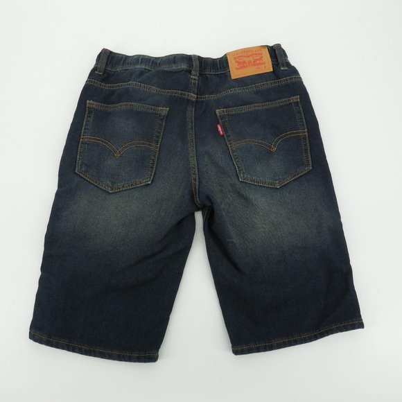 Levis Girls Blue Knit Jogger Jean Shorts Large (12-13 Years) NWT $42 - Picture 1 of 6